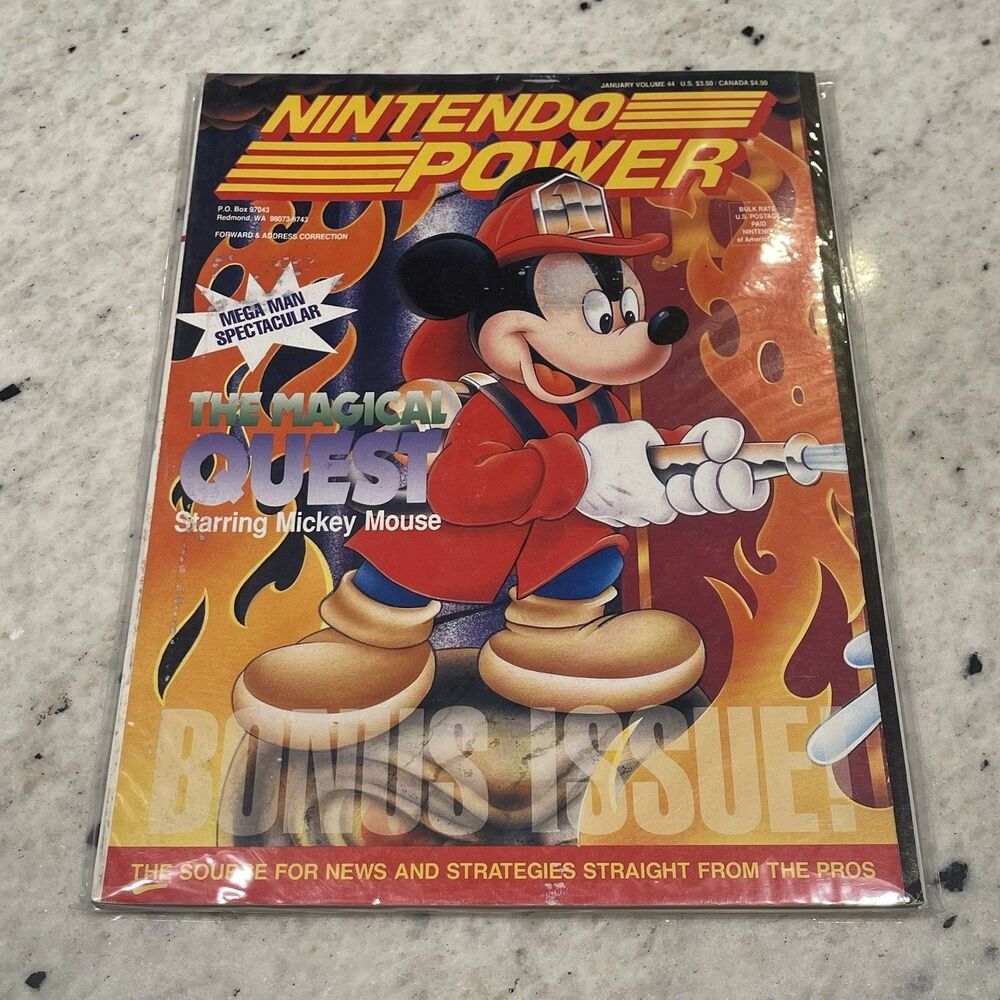 Nintendo Power Magazine 44 1993 Complete With Poster Stickers Mario Paint Insert
